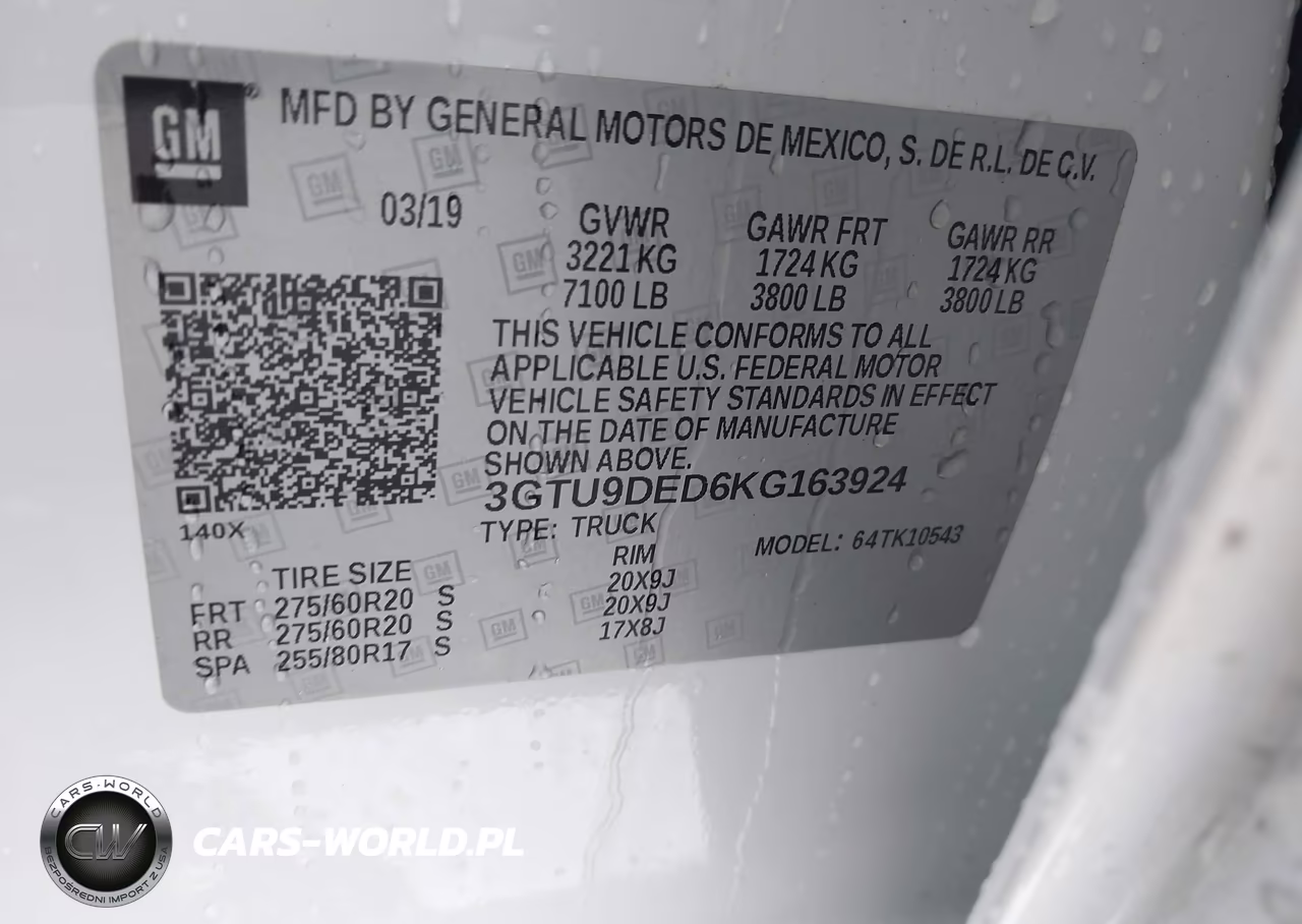 2019 GMC Sierra 1500 Slt VIN:3GTU9DED6KG163924 - 9