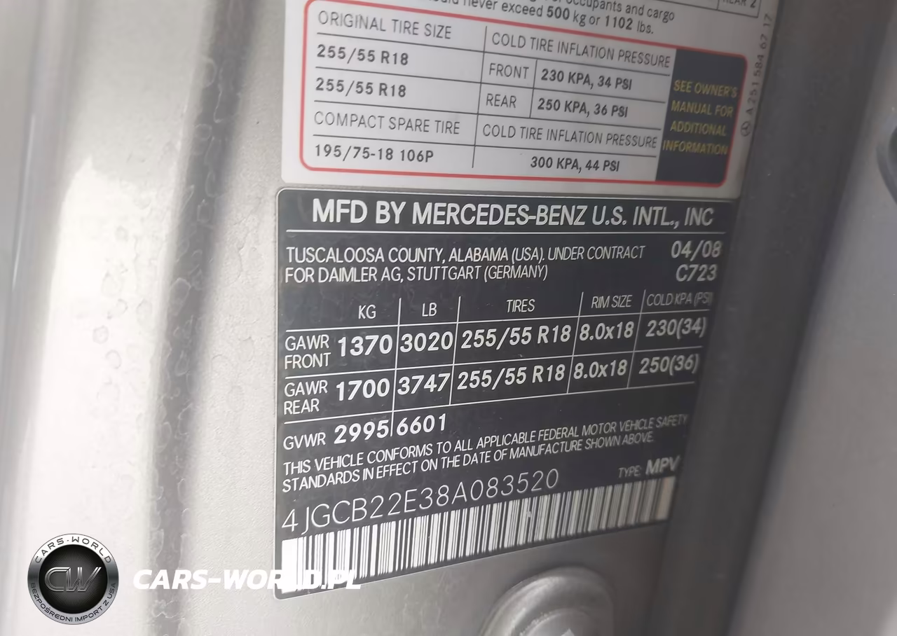 2008 Mercedes-Benz R 320 Cdi 4Matic VIN:4JGCB22E38A083520 - 9