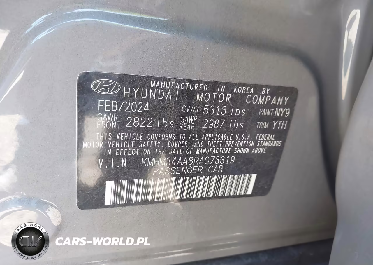 2024 Hyundai Ioniq 6 Sel VIN:KMHM34AA8RA073319 - 9