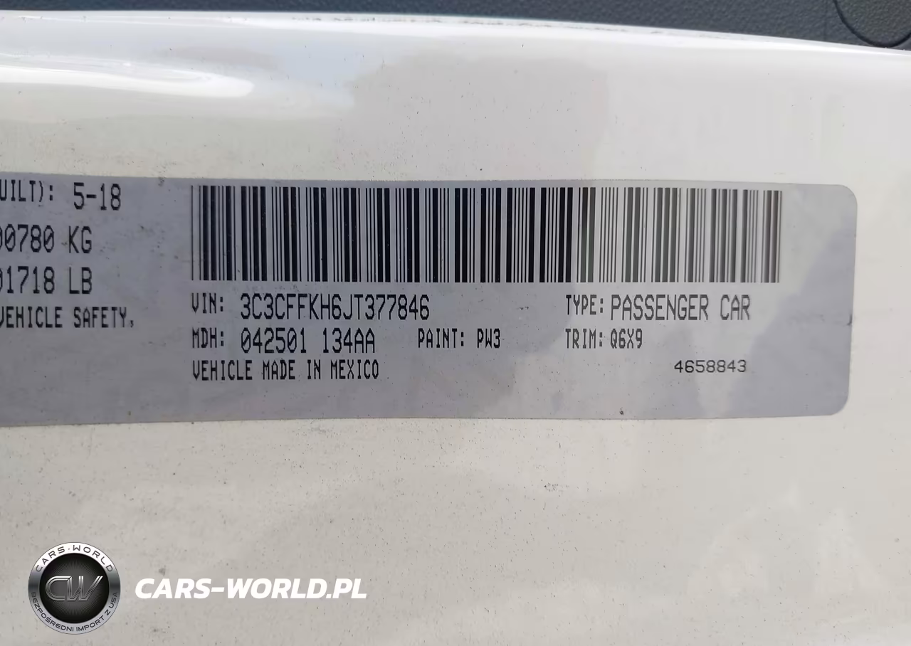 2018 Fiat 500 Pop VIN:3C3CFFKH6JT377846 - 9