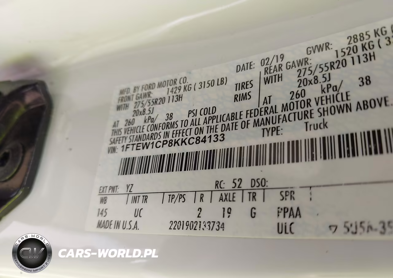 2019 Ford F-150 Xlt VIN:1FTEW1CP8KKC84133 - 9