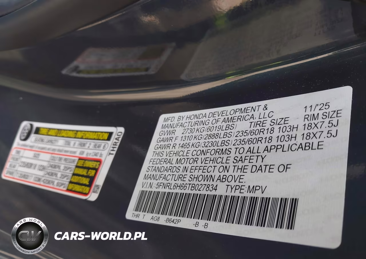 2026 Honda Odyssey Ex-L VIN:5FNRL6H66TB027834 - 9