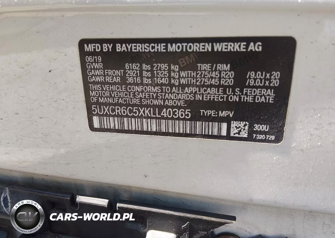 2019 BMW X5 xDrive40I VIN:5UXCR6C5XKLL40365 - 9
