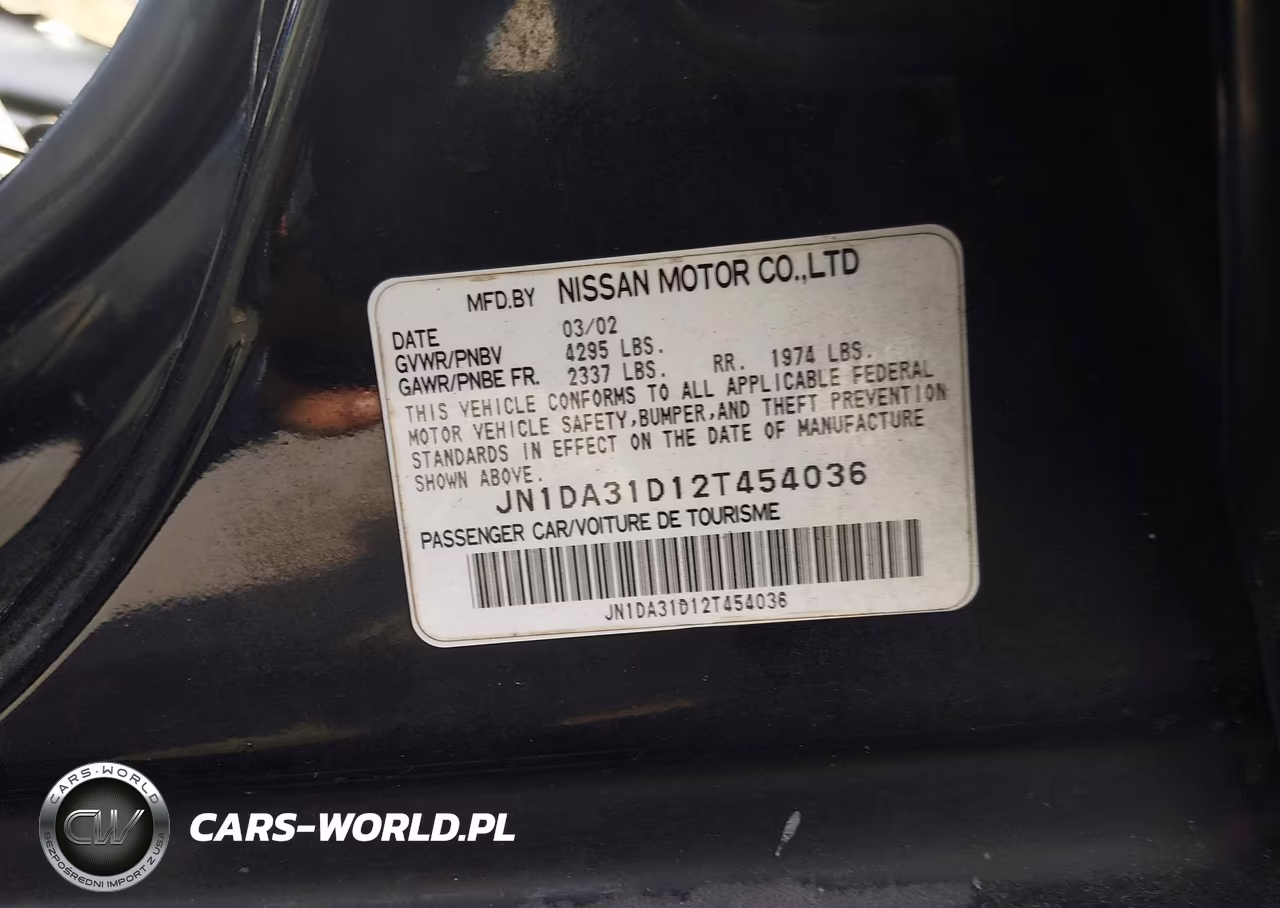 2002 Nissan Maxima Se VIN:JN1DA31D12T454036 - 9