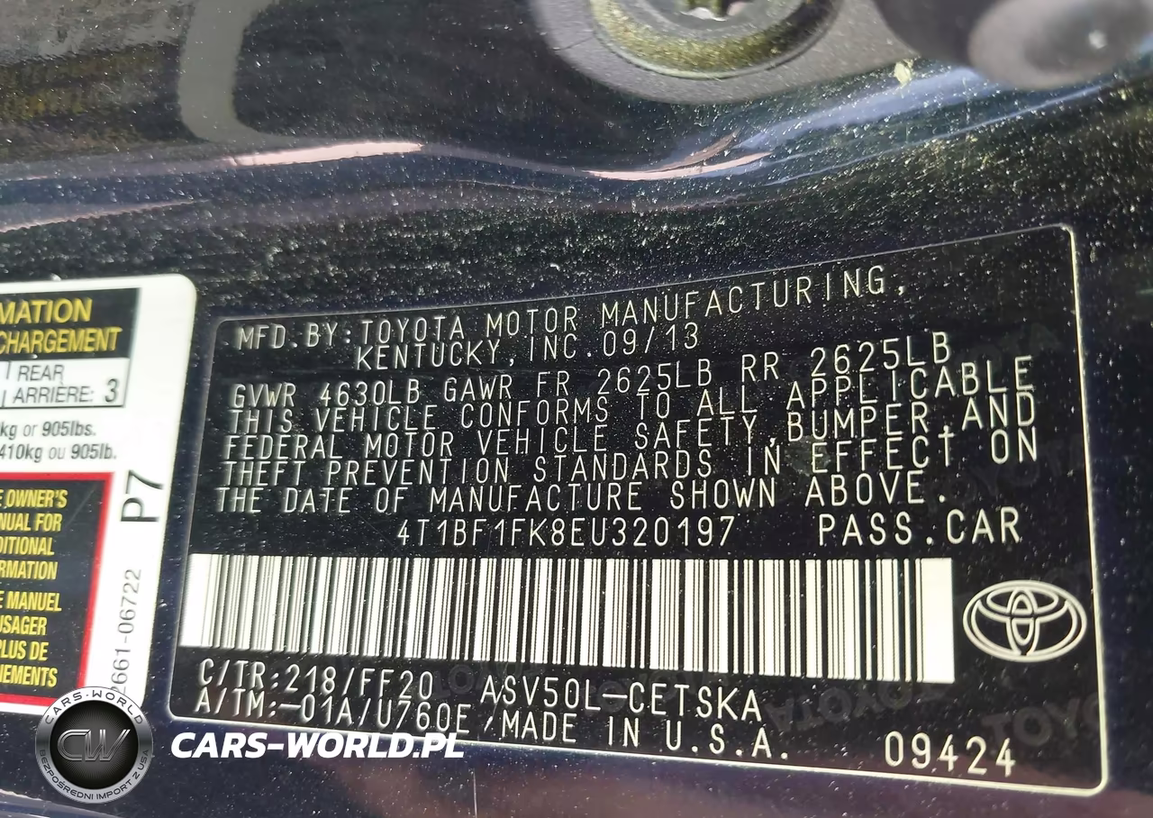 2014 Toyota Camry Se VIN:4T1BF1FK8EU320197 - 9