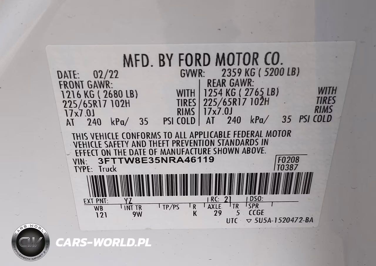 2022 Ford Maverick Xl VIN:3FTTW8E35NRA46119 - 9