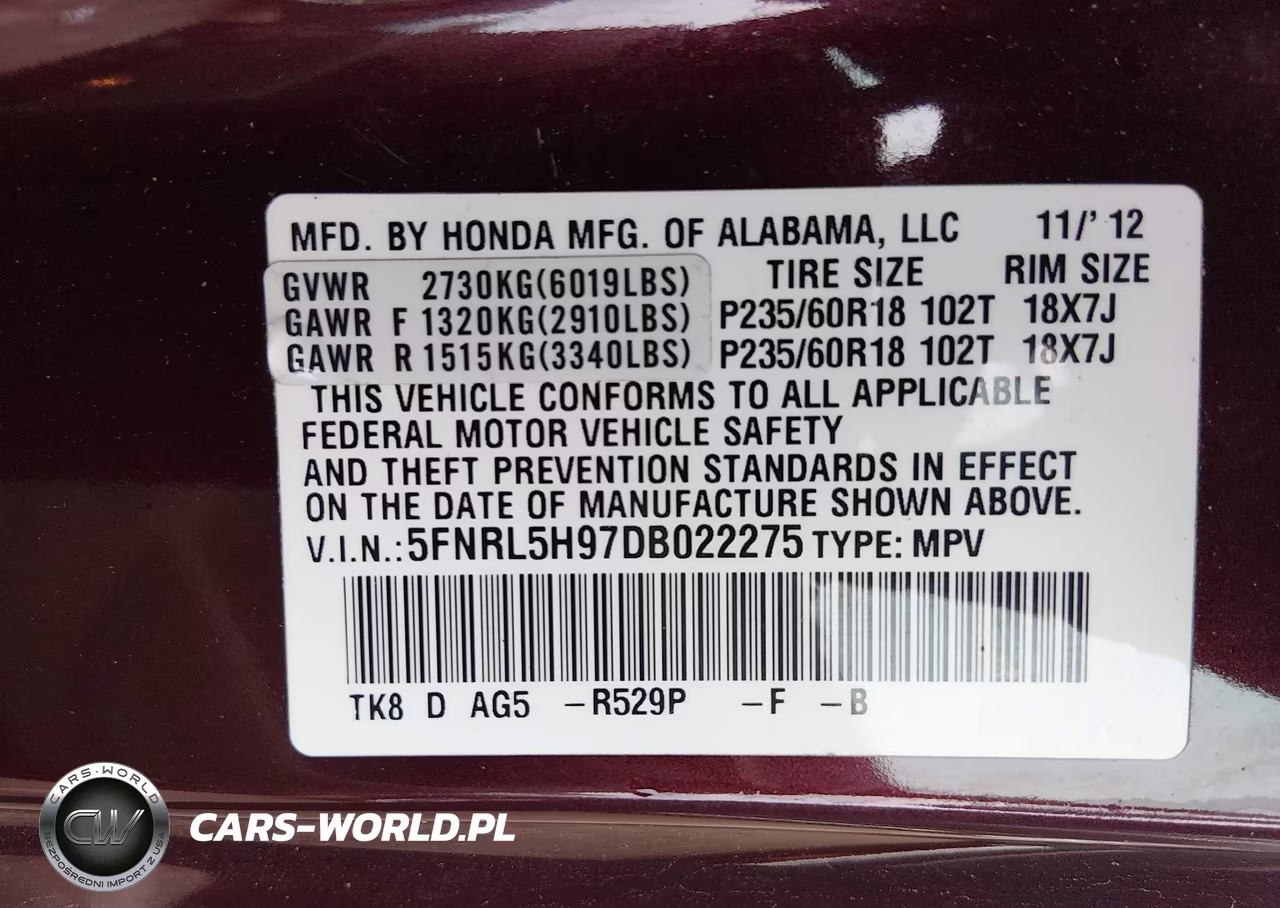 2013 Honda Odyssey Touring-Touring Elite VIN:5FNRL5H97DB022275 - 9