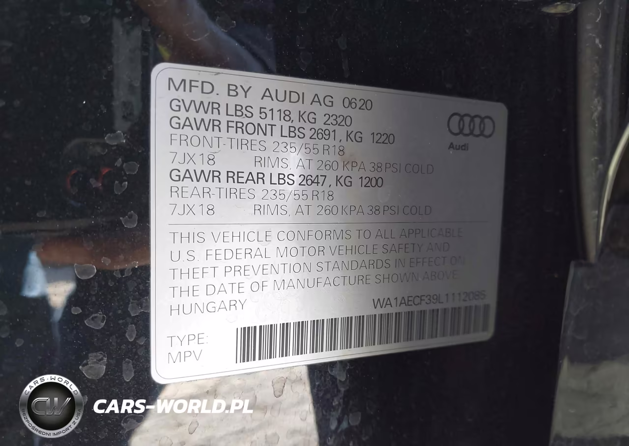 2020 Audi Q3 Premium 45 Tfsi Quattro Tiptronic VIN:WA1AECF39L1112085 - 9
