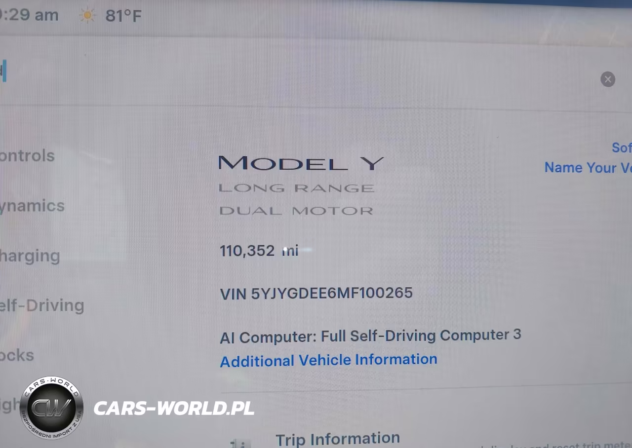 2021 Tesla Model Y Long Range Dual Motor All-Wheel Drive VIN:5YJYGDEE6MF100265 - 7