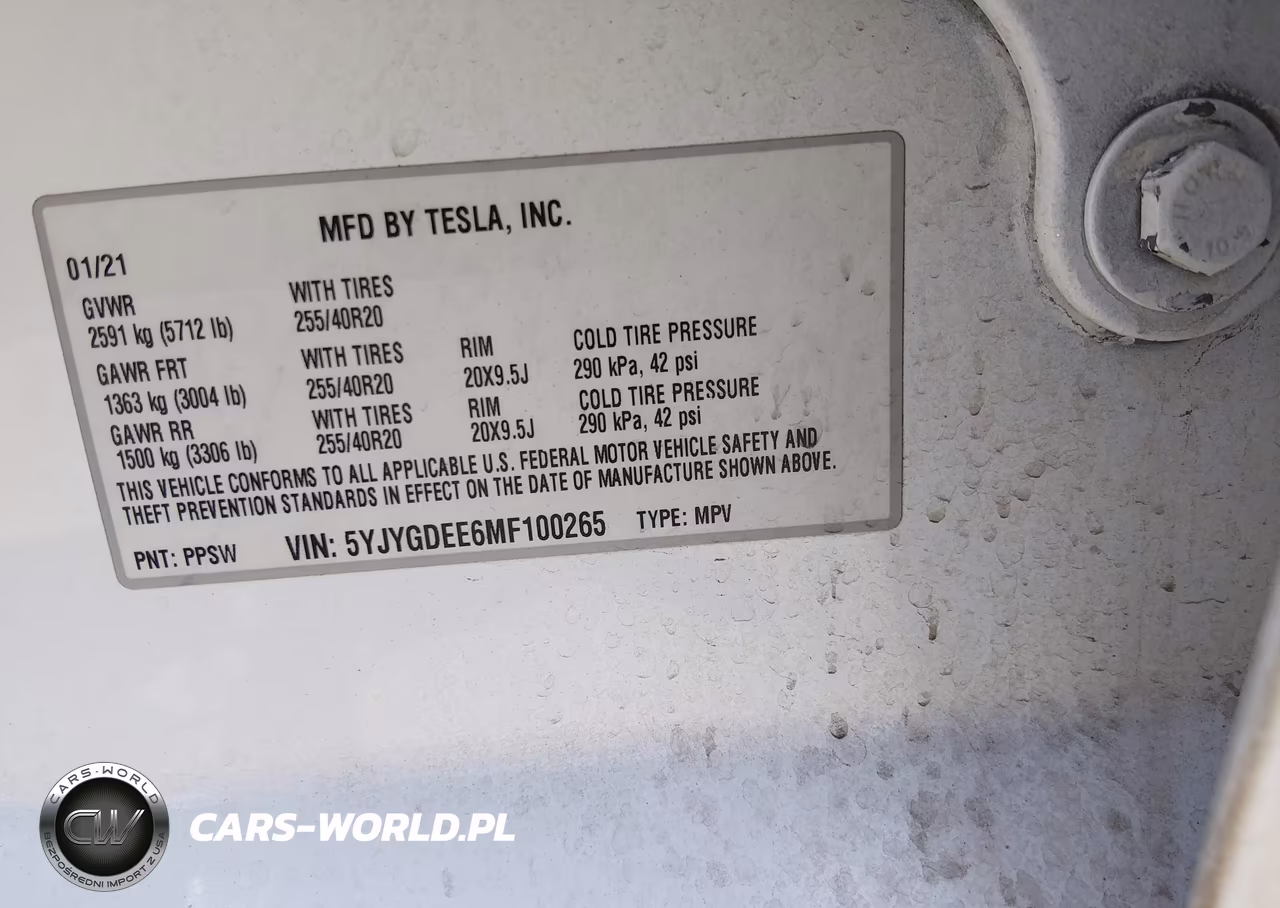 2021 Tesla Model Y Long Range Dual Motor All-Wheel Drive VIN:5YJYGDEE6MF100265 - 9