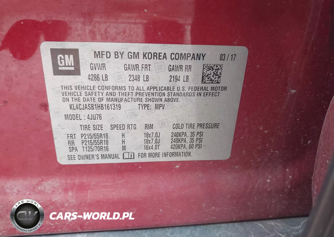 2017 Buick Encore Preferred VIN:KL4CJASB1HB161319 - 9