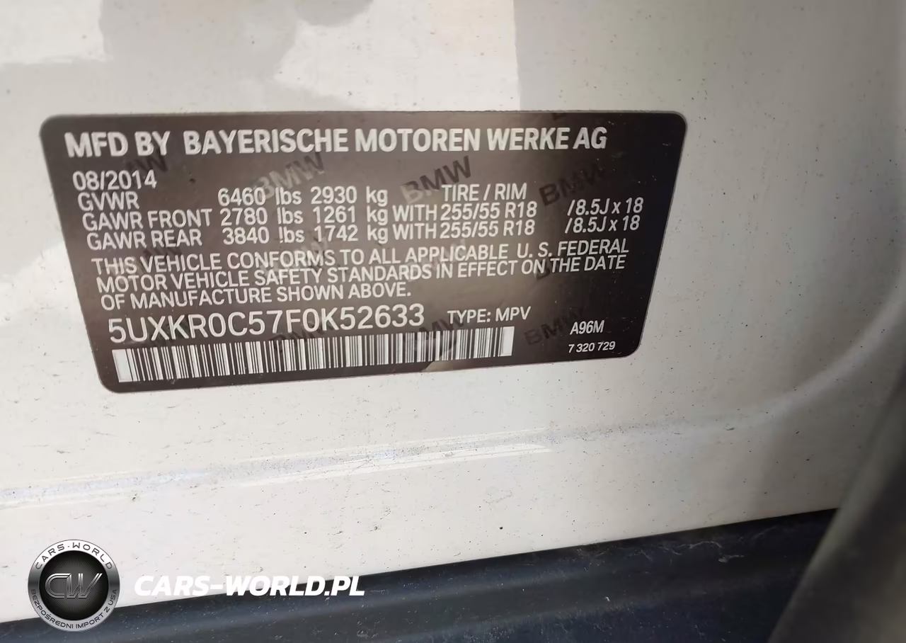 2015 BMW X5 xDrive35I VIN:5UXKR0C57F0K52633 - 9
