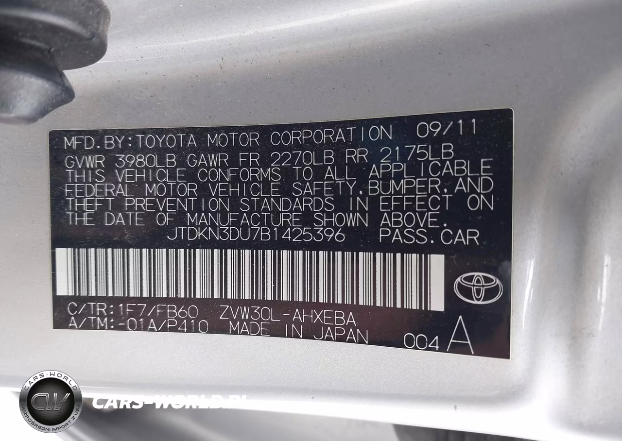 2011 Toyota Prius Three VIN:JTDKN3DU7B1425396 - 9