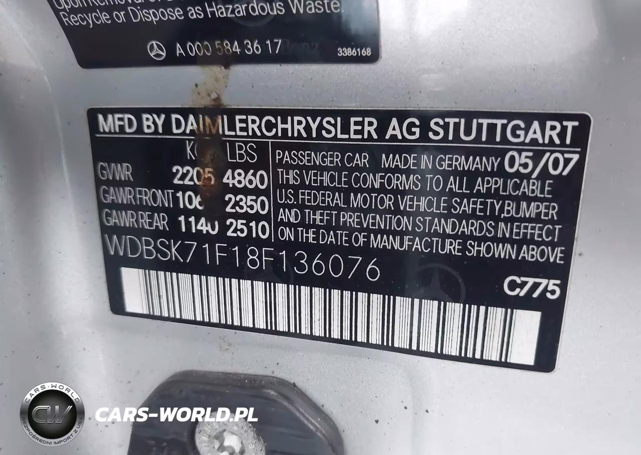 2008 Mercedes-Benz Sl 550 VIN:WDBSK71F18F136076 - 9
