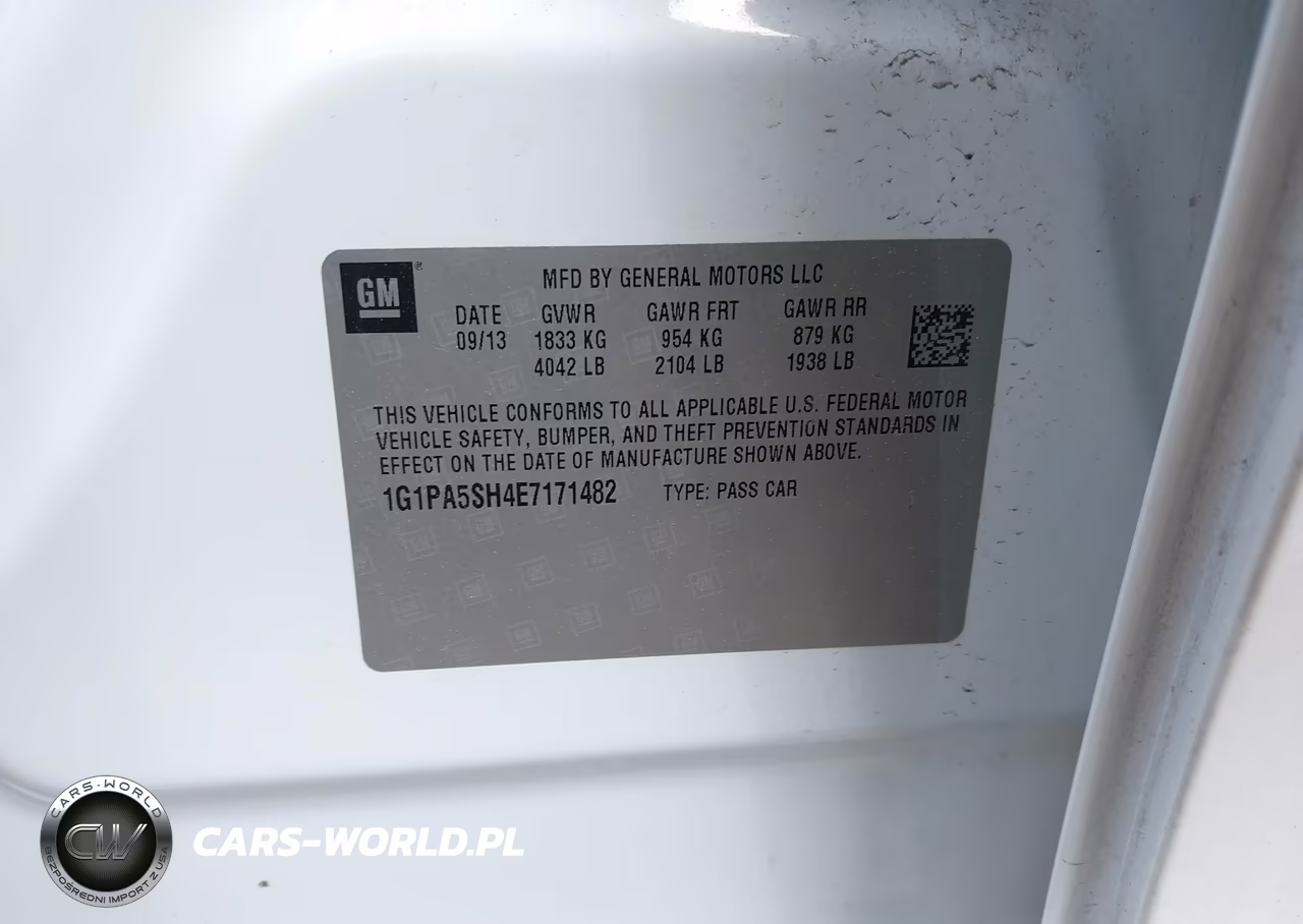 2014 Chevrolet Cruze Ls Auto VIN:1G1PA5SH4E7171482 - 9