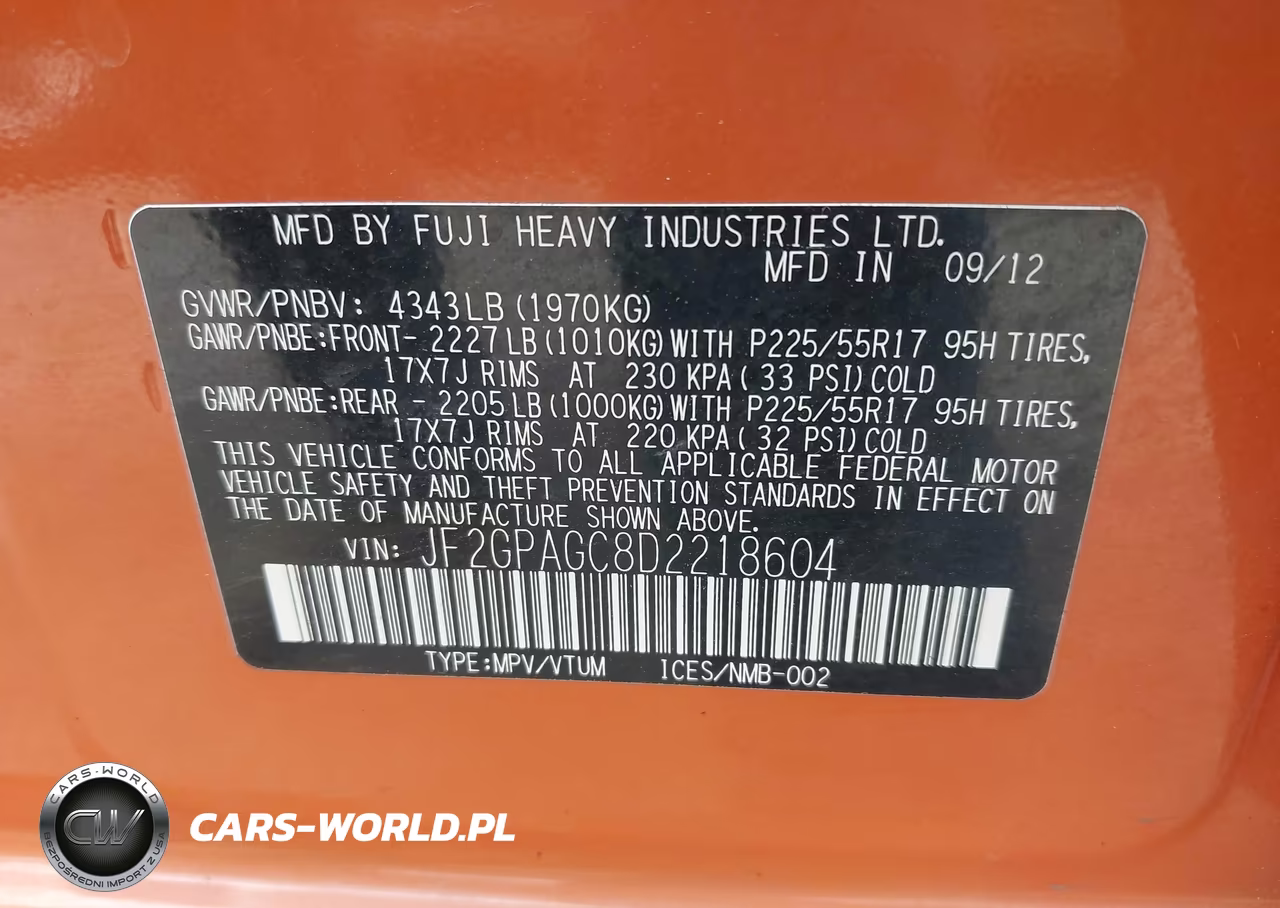 2013 Subaru Xv Crosstrek 2.0I Limited VIN:JF2GPAGC8D2218604 - 9