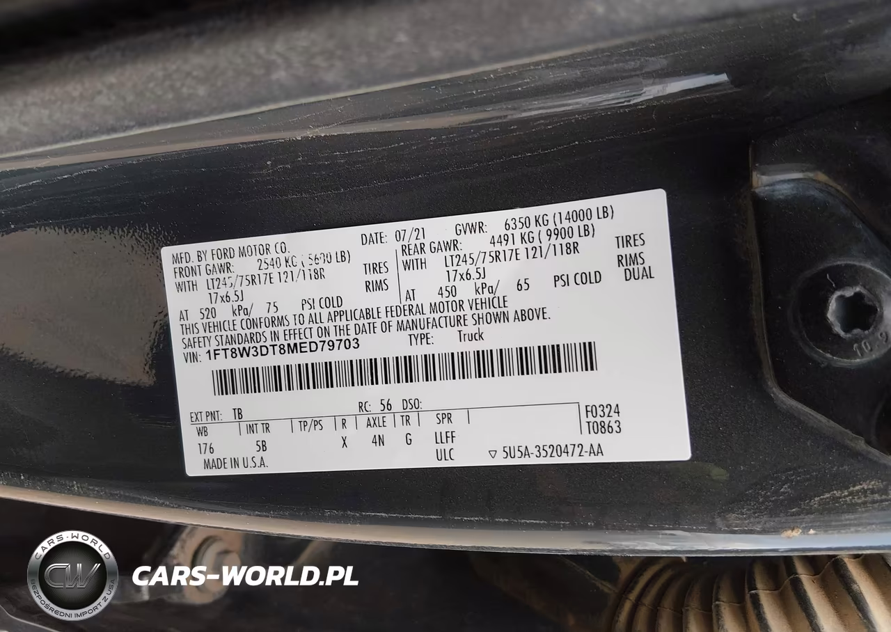 2021 Ford F-350 Lariat VIN:1FT8W3DT8MED79703 - 8