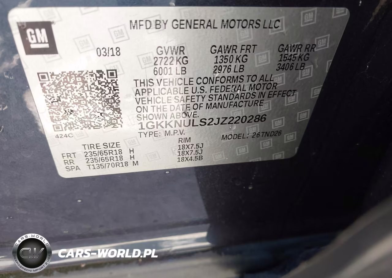 2018 GMC Acadia Slt-1 VIN:1GKKNULS2JZ220286 - 9