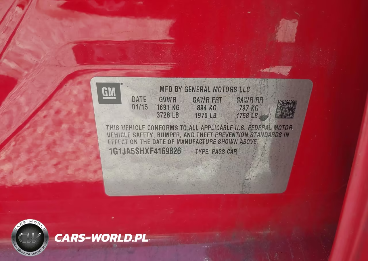 2015 Chevrolet Sonic Ls Auto VIN:1G1JA5SHXF4169826 - 9