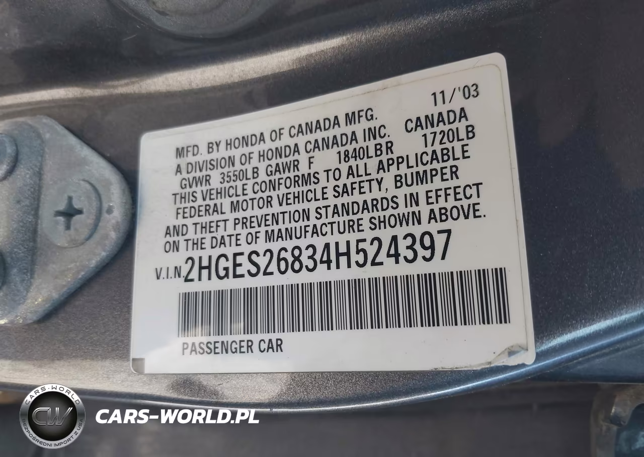 2004 Honda Civic Ex VIN:2HGES26834H524397 - 9