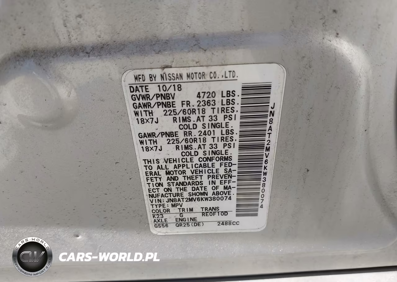 2019 Nissan Rogue Sv VIN:JN8AT2MV6KW380074 - 9