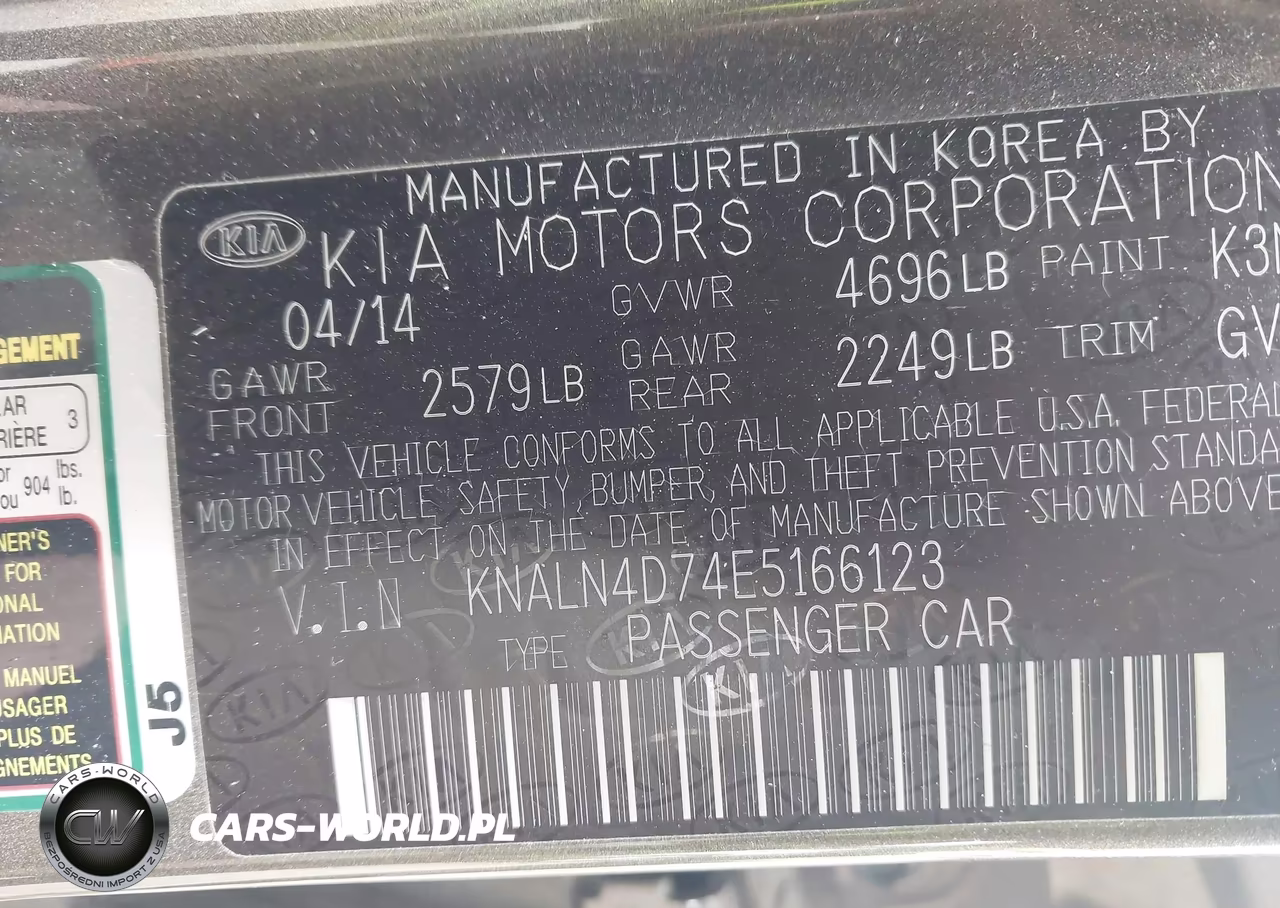 2014 KIA CADENZA PR VIN:KNALN4D74E5166123 - 9