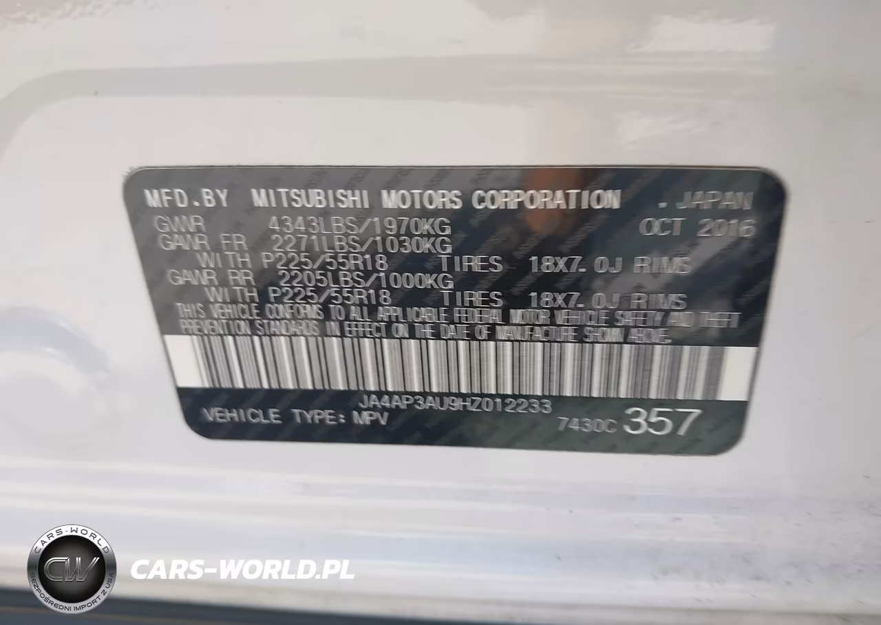 2017 Mitsubishi Outlander Sport 2.0 Es VIN:JA4AP3AU9HZ012233 - 9