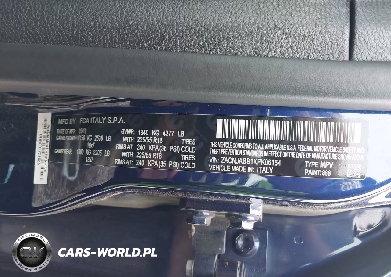 2019 Jeep Renegade Altitude Fwd VIN:ZACNJABB1KPK06154 - 9