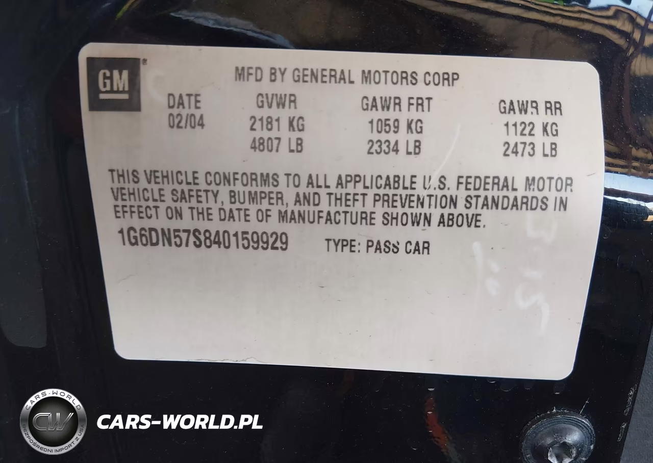 2004 Cadillac Cts-V VIN:1G6DN57S840159929 - 9
