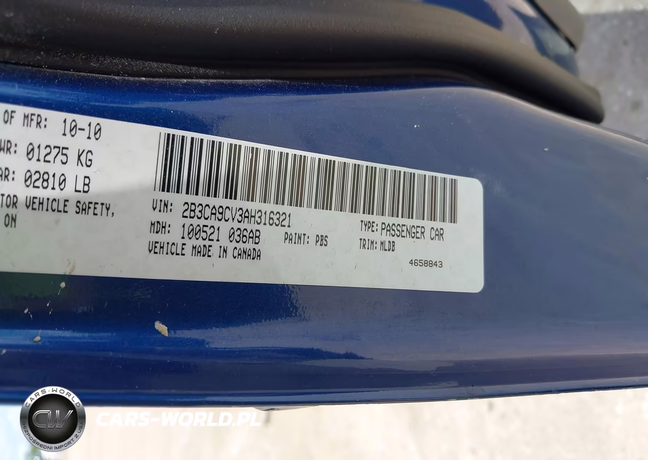 2010 Dodge Charger Rallye VIN:2B3CA9CV3AH316321 - 9