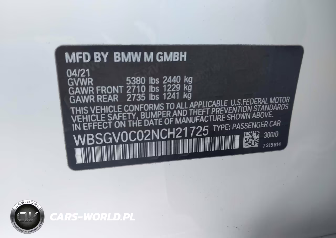 2022 BMW M8 Gran Coupe Competition VIN:WBSGV0C02NCH21725 - 9