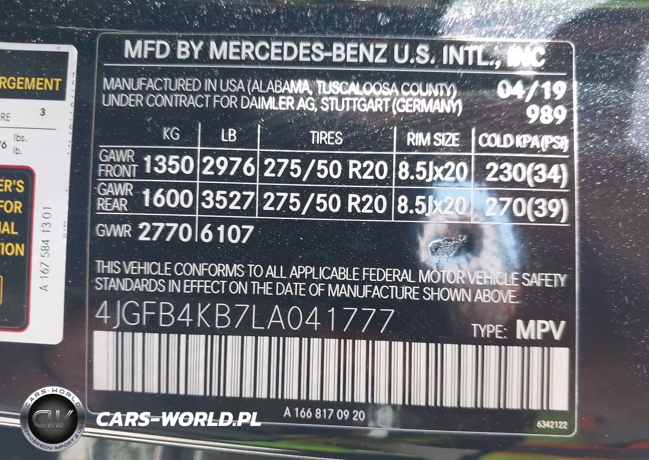 2020 Mercedes-Benz Gle 350 4Matic VIN:4JGFB4KB7LA041777 - 9