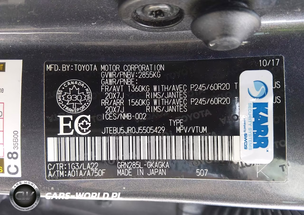 2018 Toyota 4Runner Sr5 VIN:JTEBU5JR0J5505429 - 9