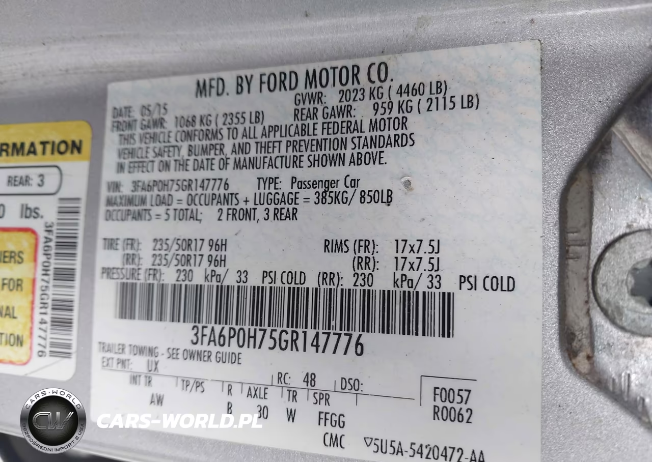 2016 Ford Fusion Se VIN:3FA6P0H75GR147776 - 9