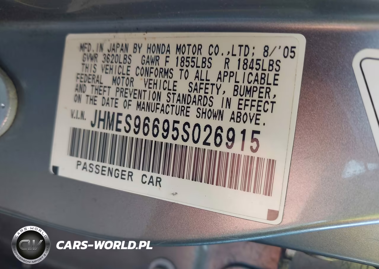 2005 Honda Civic Hybrid VIN:JHMES96695S026915 - 9