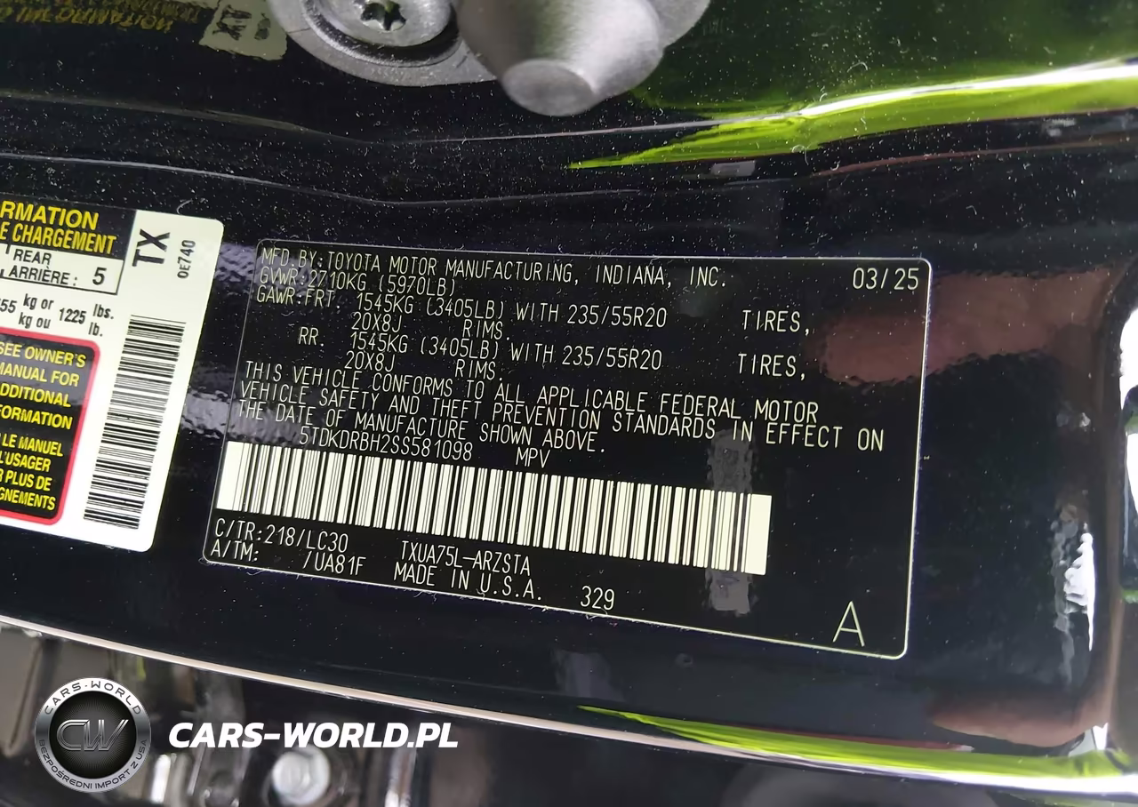 2025 Toyota Highlander Xse VIN:5TDKDRBH2SS581098 - 9