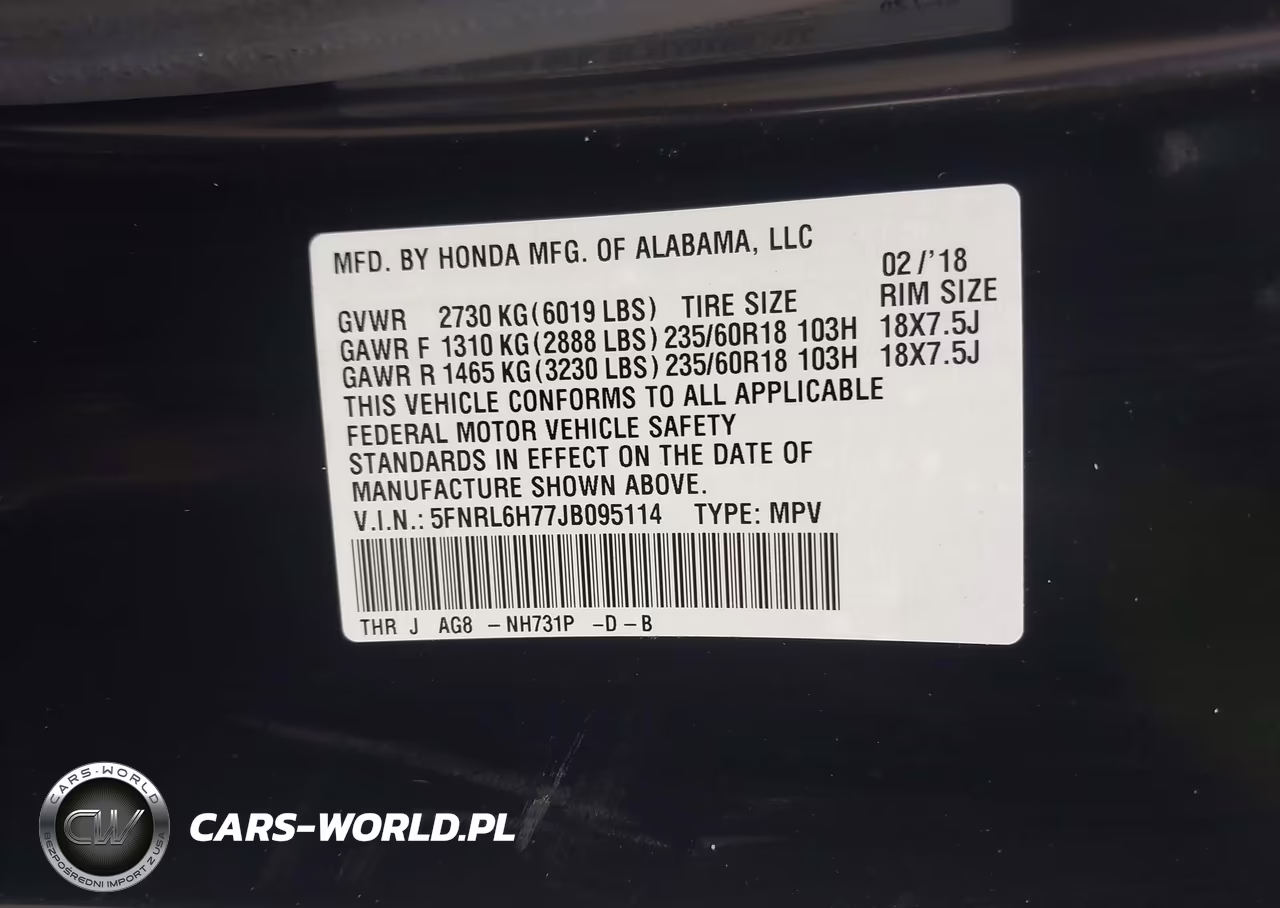 2018 Honda Odyssey Ex-L VIN:5FNRL6H77JB095114 - 17