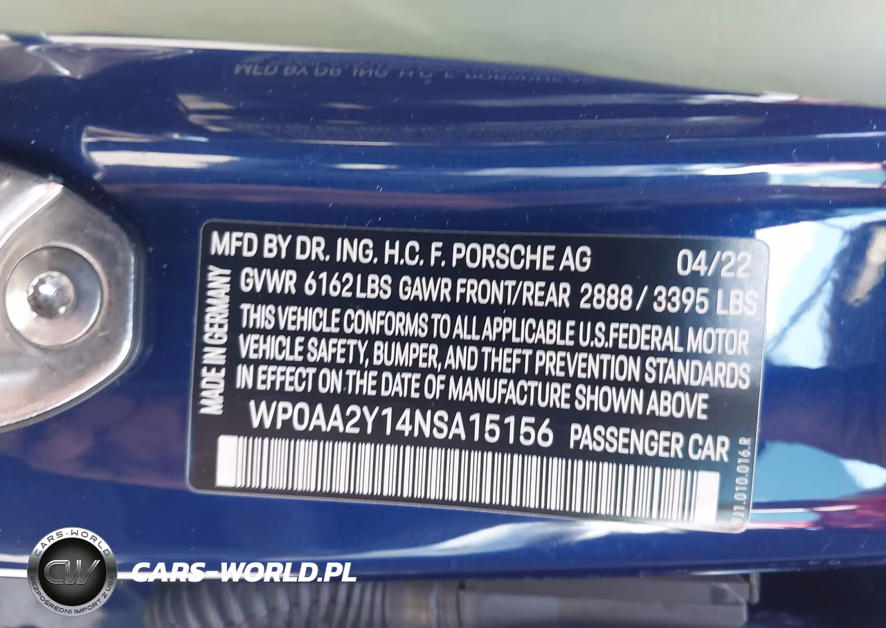 2022 Porsche Taycan VIN:WP0AA2Y14NSA15156 - 9