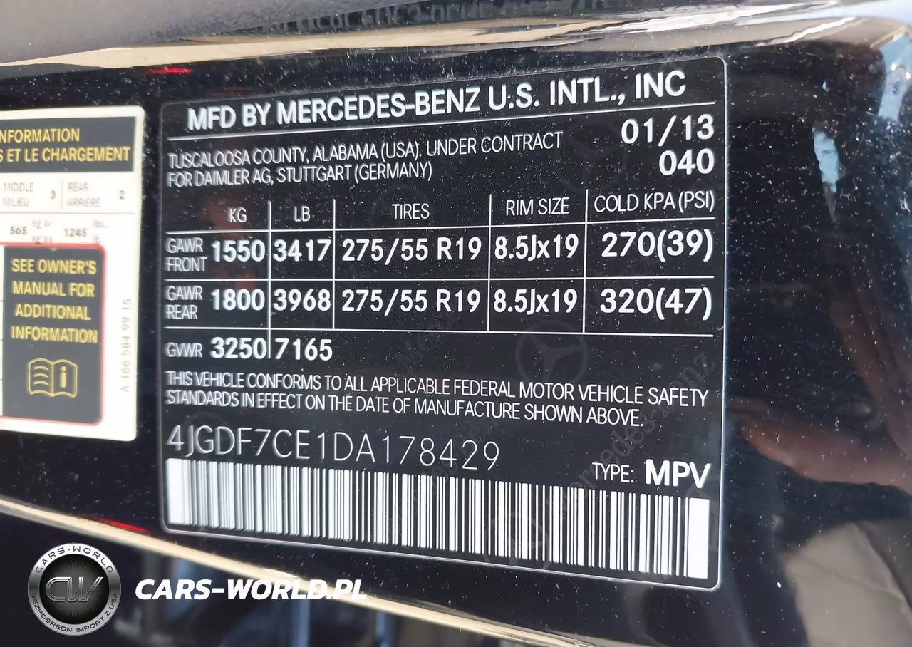 2013 Mercedes-Benz Gl 450 4Matic VIN:4JGDF7CE1DA178429 - 9