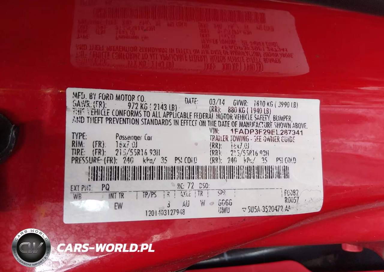 2014 Ford Focus Se VIN:1FADP3F29EL287941 - 9