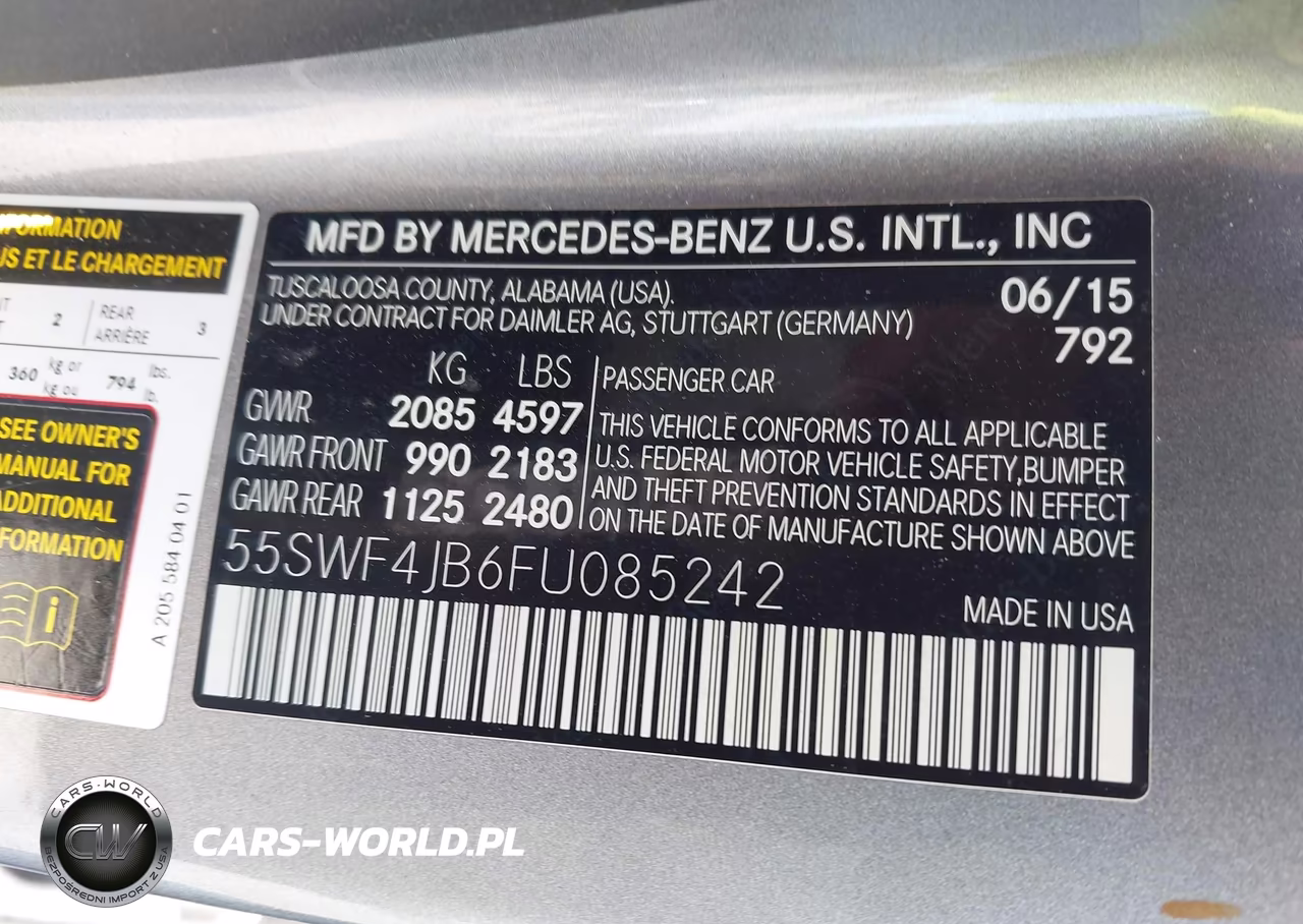 2015 Mercedes-Benz C 300 Luxury VIN:55SWF4JB6FU085242 - 9