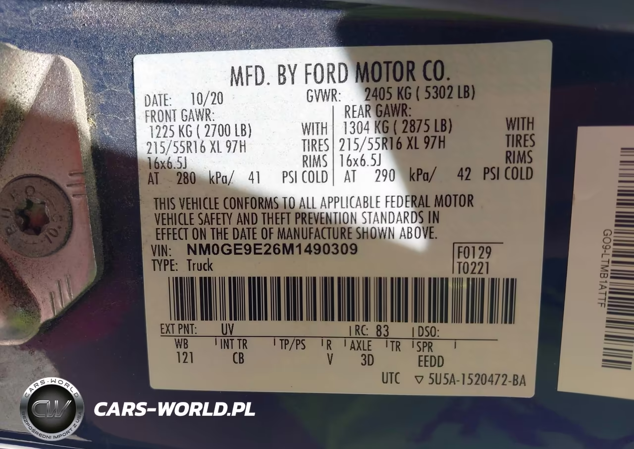 2021 Ford Transit Connect Xl Passenger VIN:NM0GE9E26M1490309 - 9