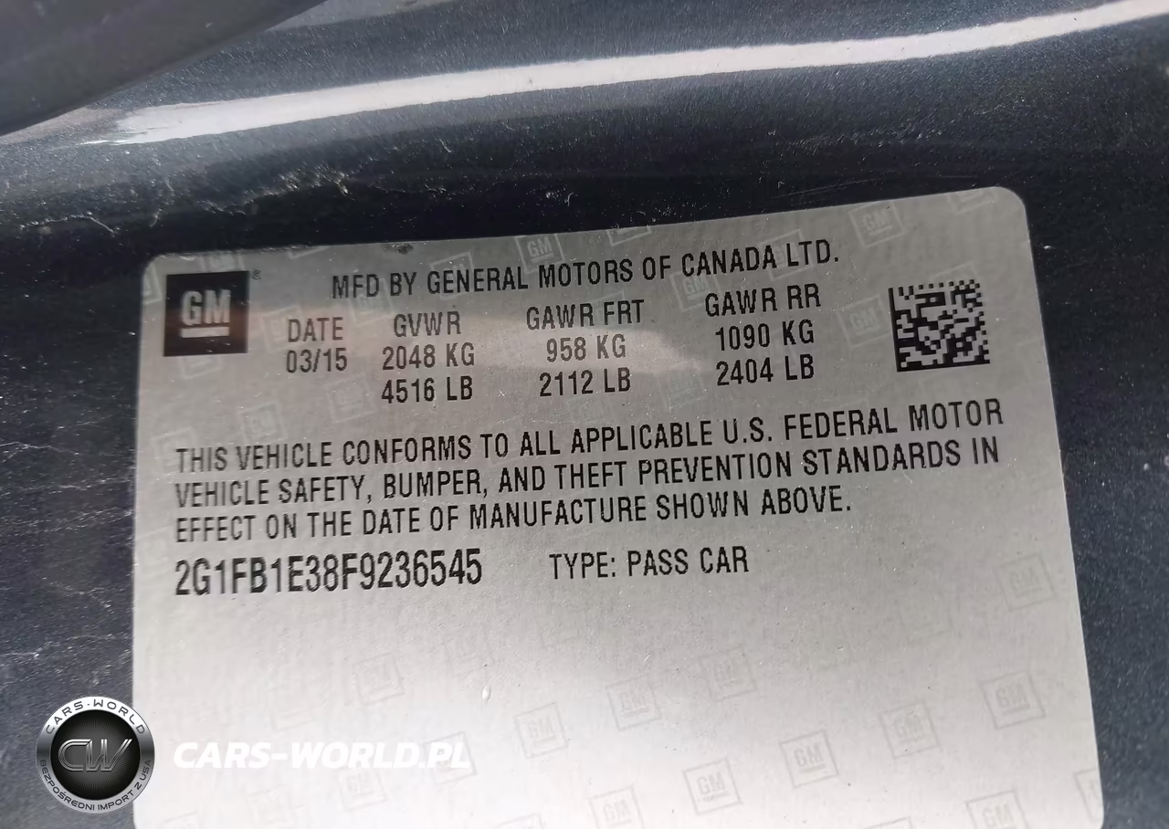 2015 Chevrolet Camaro 2Ls VIN:2G1FB1E38F9236545 - 9