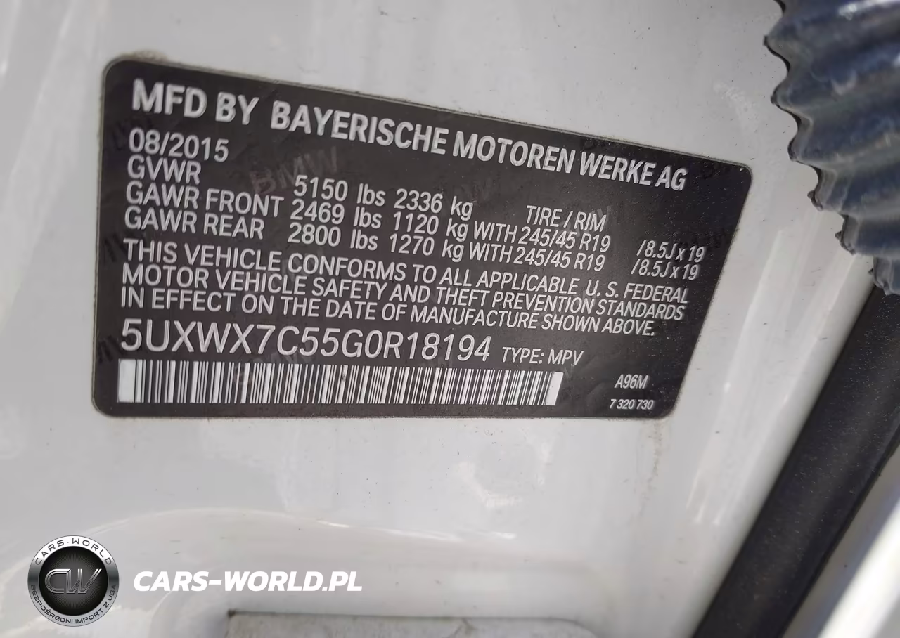 2016 BMW X3 xDrive35I VIN:5UXWX7C55G0R18194 - 9