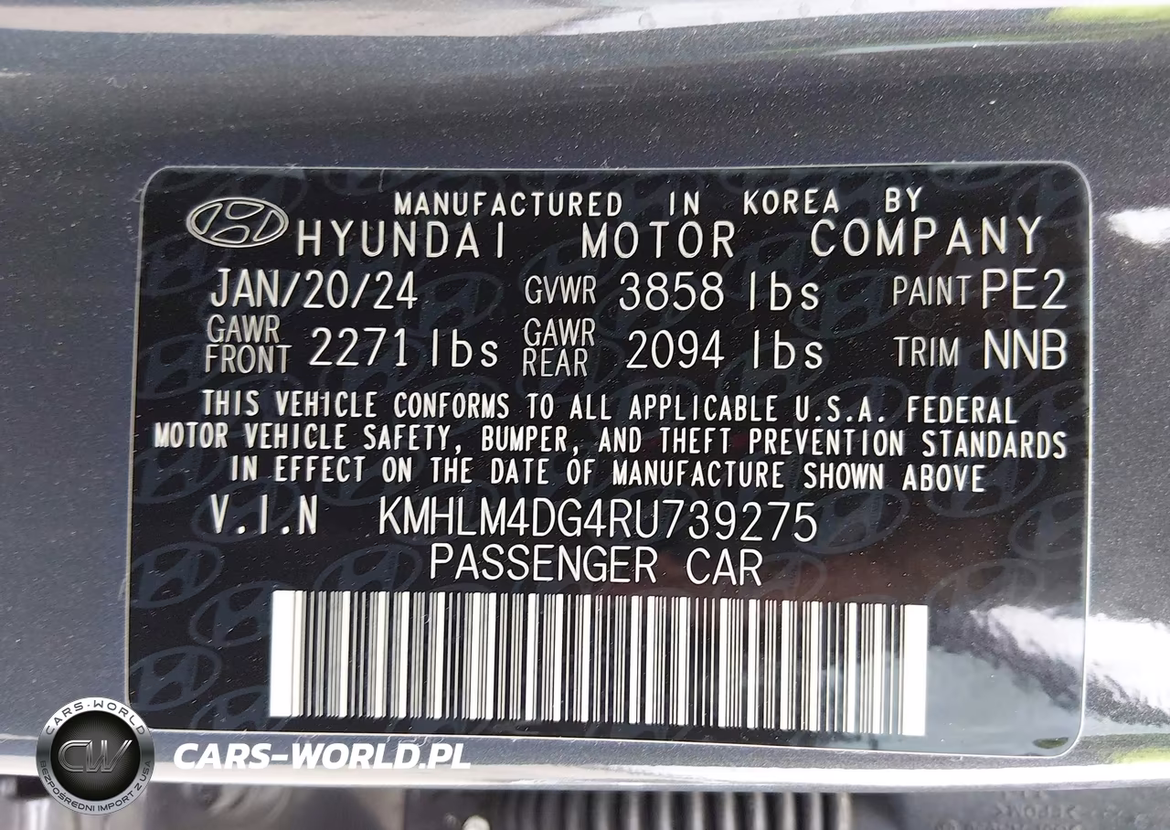 2024 Hyundai Elantra Sel VIN:KMHLM4DG4RU739275 - 9