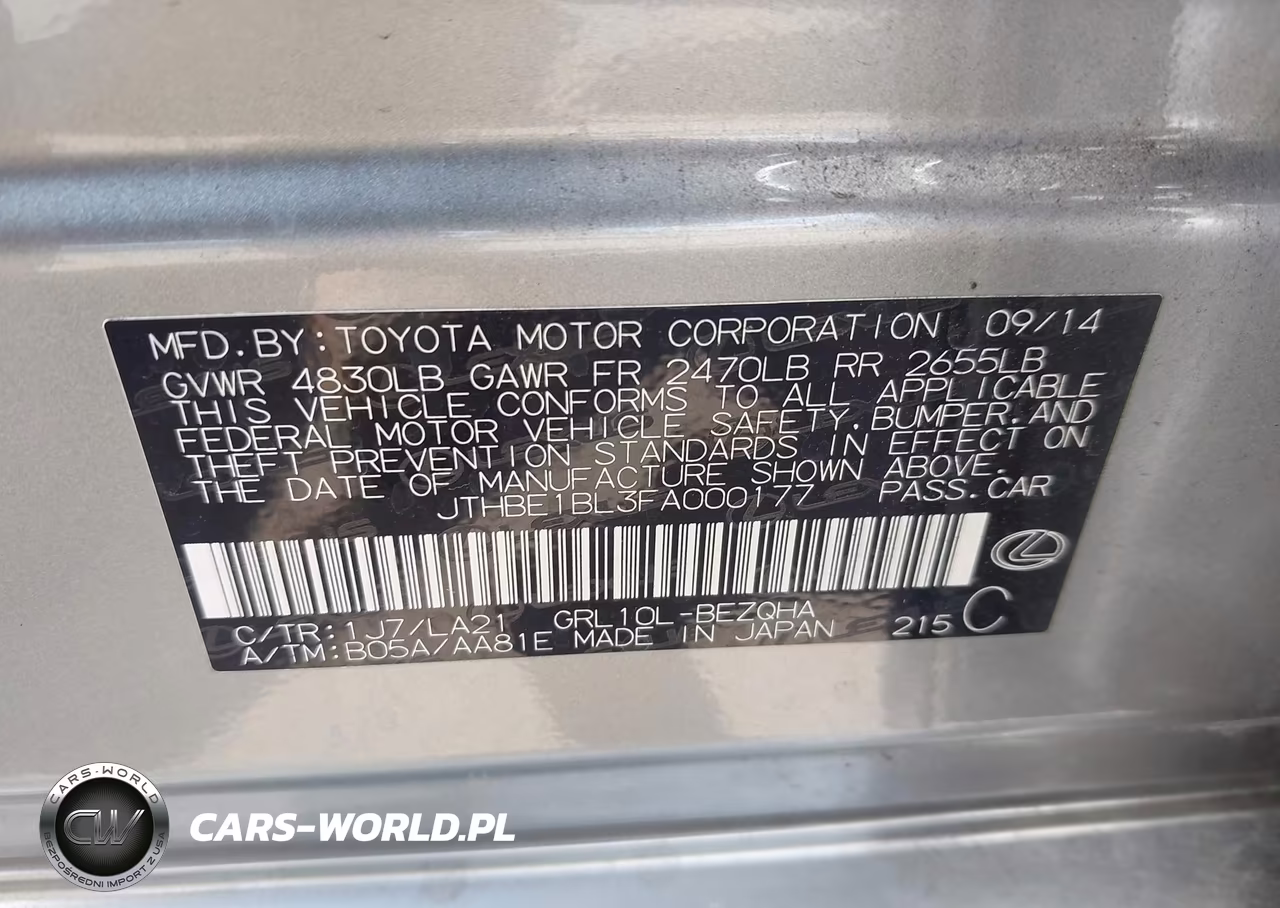 2015 Lexus Gs 350 Crafted Line VIN:JTHBE1BL3FA000177 - 9