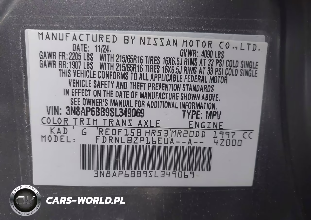 2025 Nissan Kicks S Intelligent Awd VIN:3N8AP6BB9SL349069 - 9