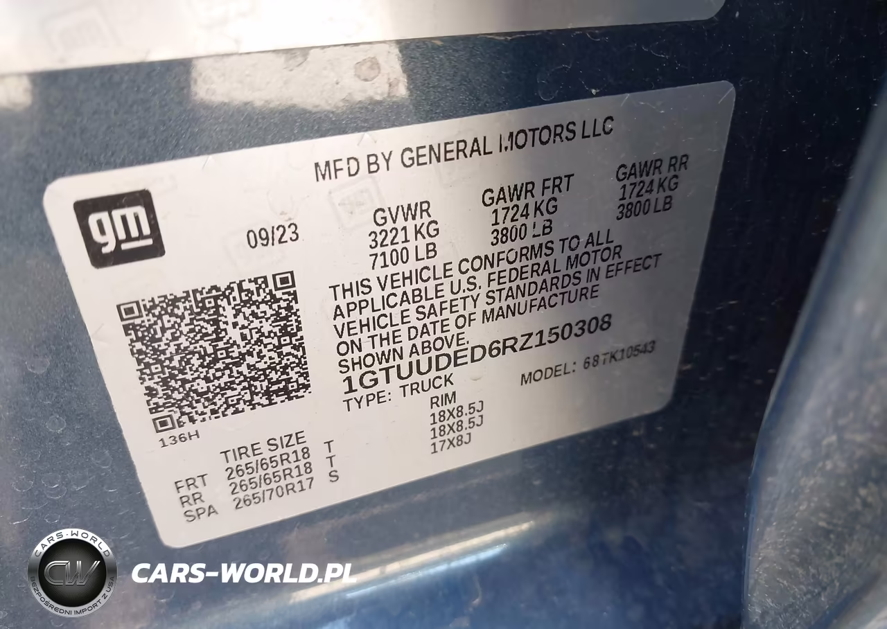 2024 GMC Sierra 1500 4Wd Short Box Slt VIN:1GTUUDED6RZ150308 - 9