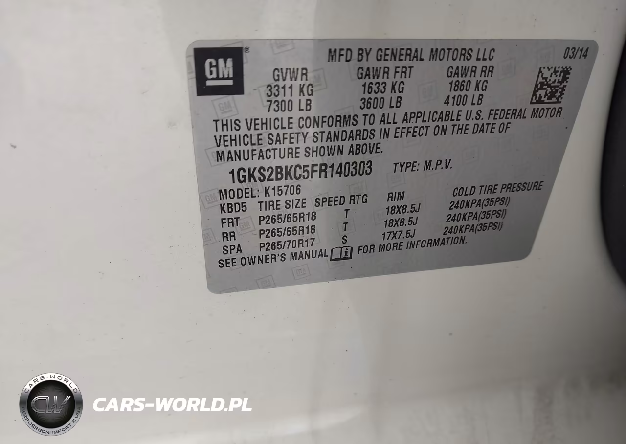 2015 GMC Yukon Slt VIN:1GKS2BKC5FR140303 - 9