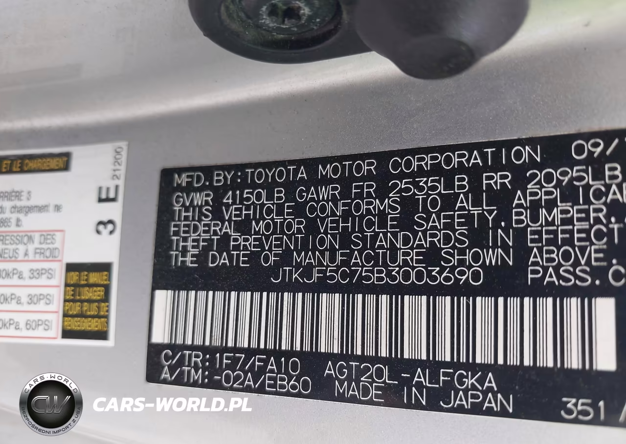 2011 Scion Tc VIN:JTKJF5C75B3003690 - 9